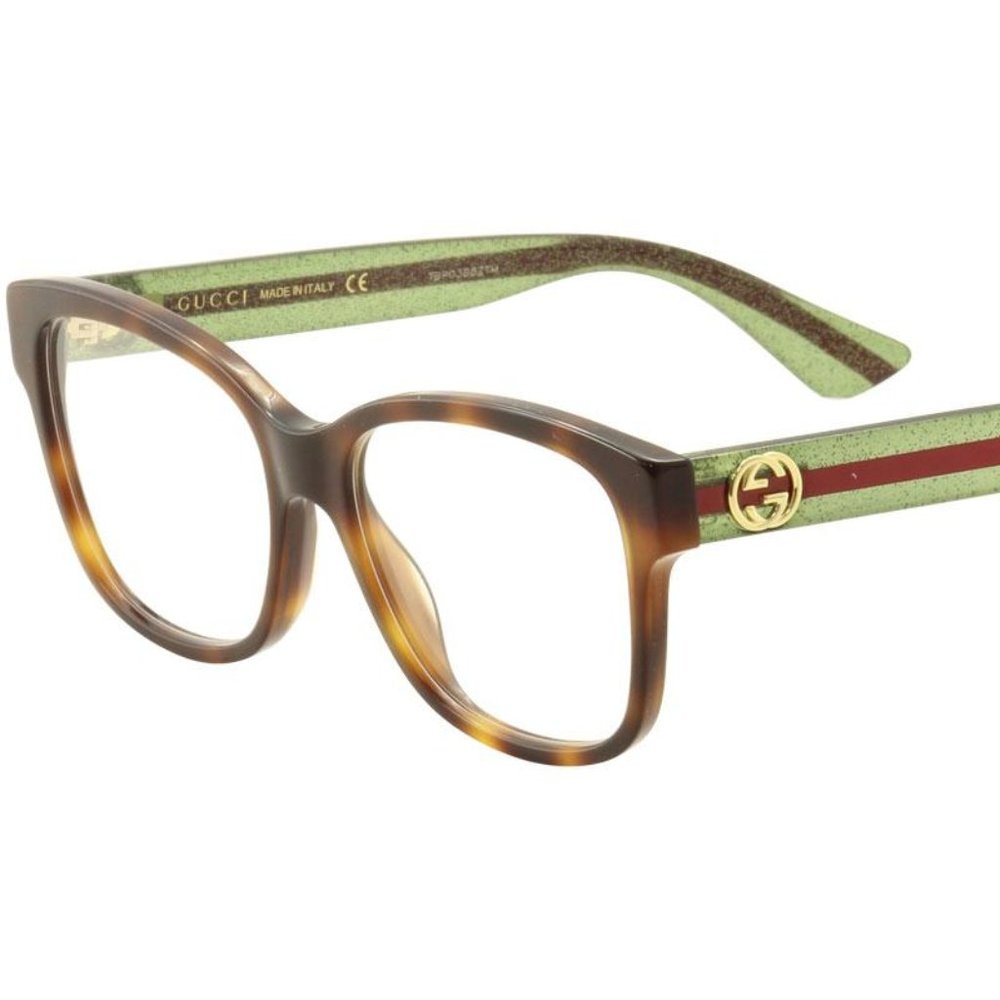 GUCCI GG0038ON Havana/Green Eyeglasses